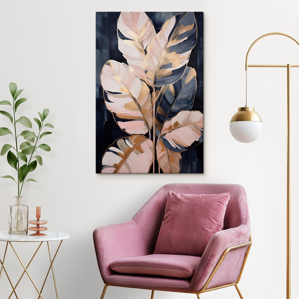 Feuilles claires, bleu nuit — intérieur 2