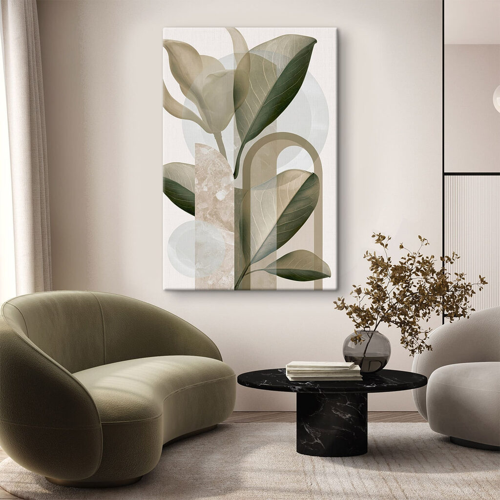 Feuillage vert et arches — intérieur 1