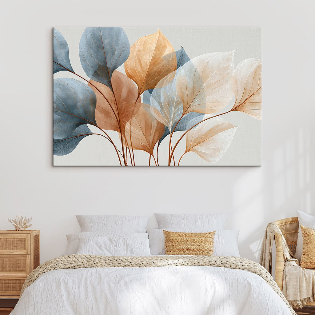 Nervures bleu et pêche — intérieur 1