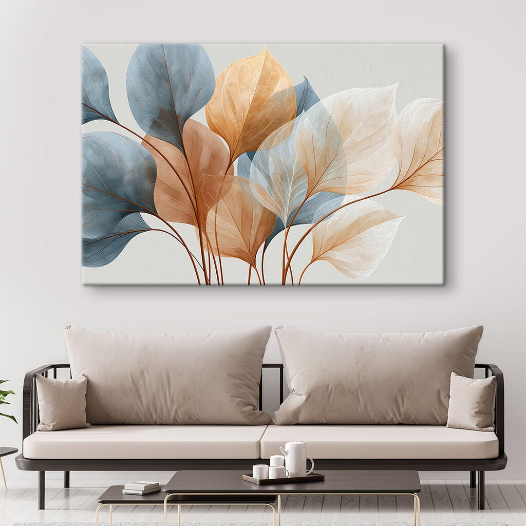 Nervures bleu et pêche — intérieur 3