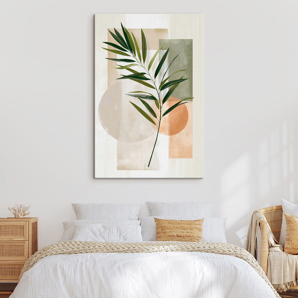 Palme et géométrie douce — intérieur 1