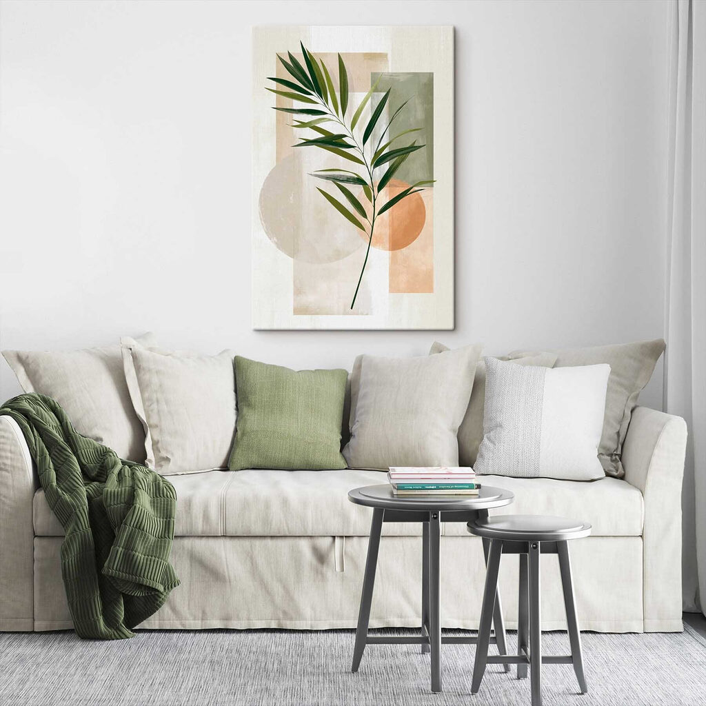 Palme et géométrie douce — intérieur 3
