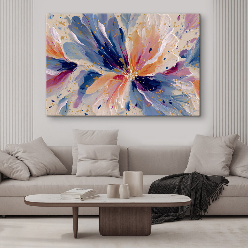 Éclaboussures bleues et roses — intérieur 2