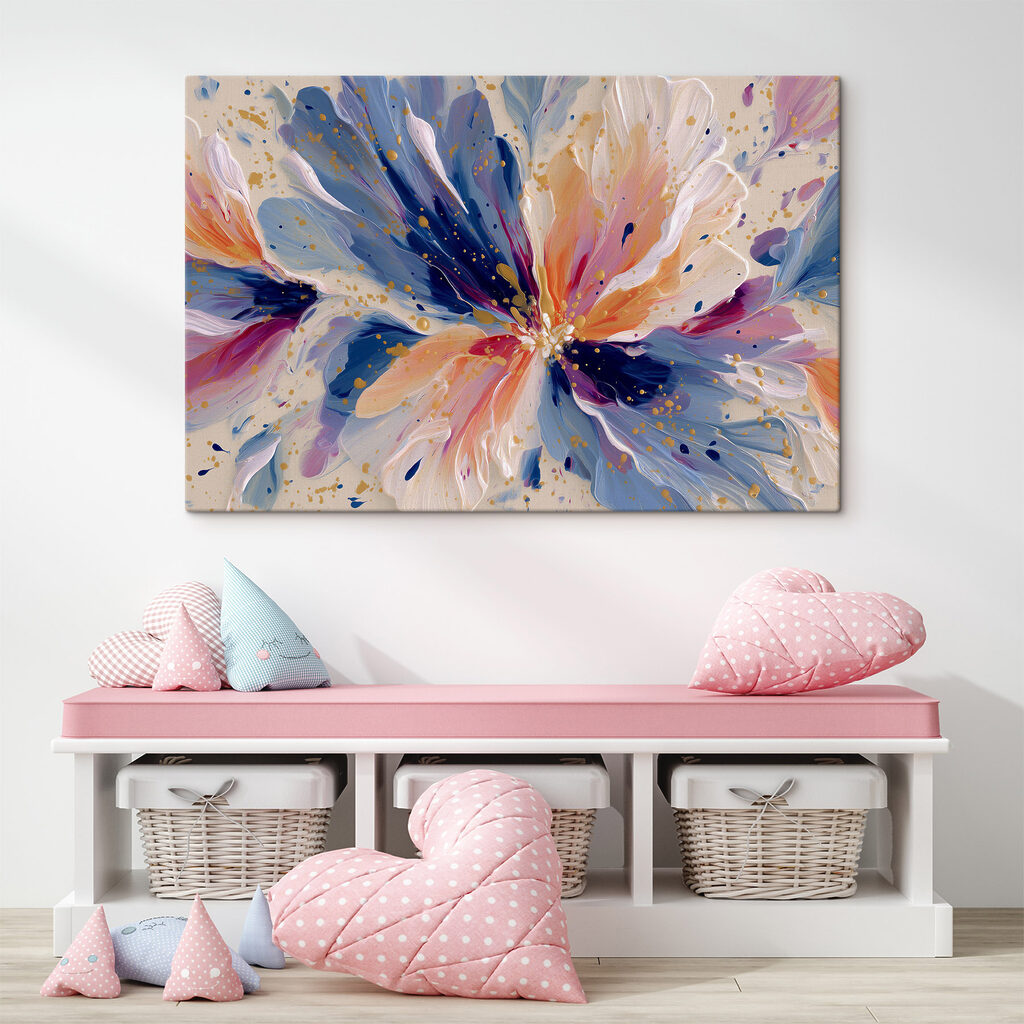 Éclaboussures bleues et roses — intérieur 1