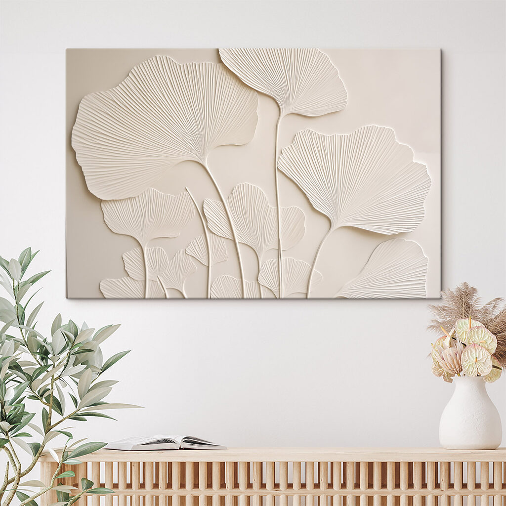 Feuilles de ginkgo blanches — intérieur 2