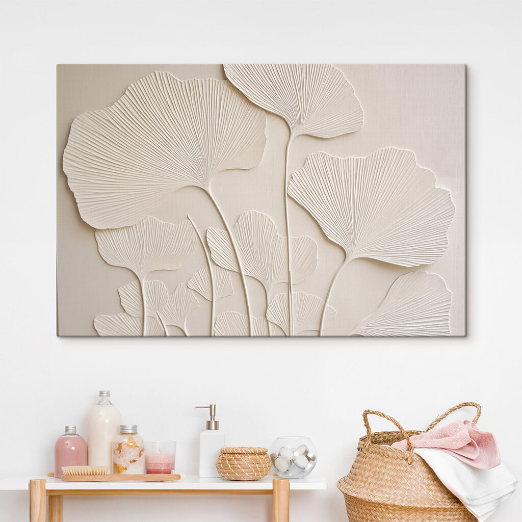 Feuilles de ginkgo blanches — intérieur 1