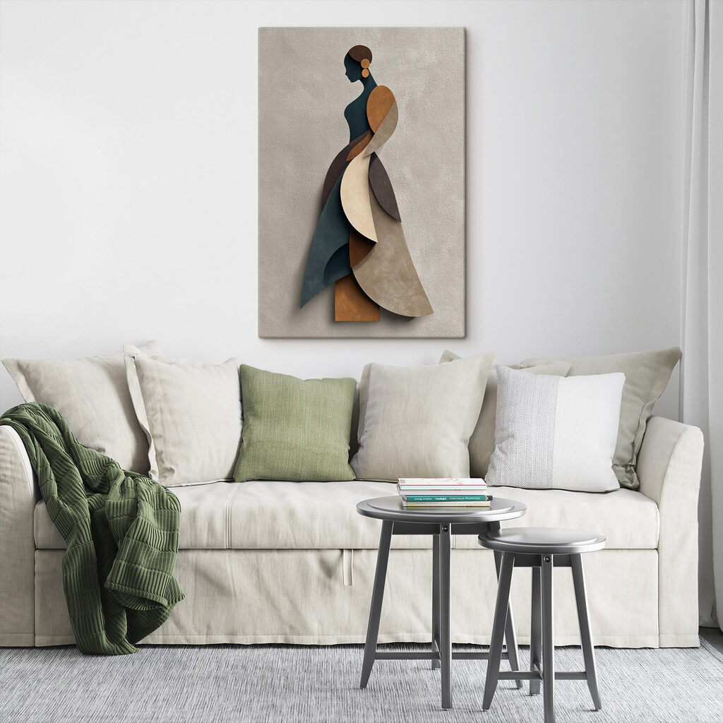Silhouette en aplats plissés — intérieur 1