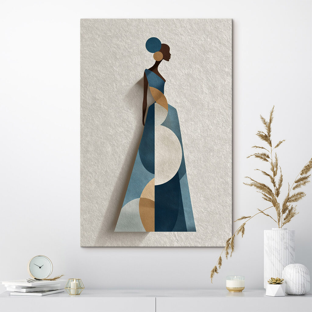 Longue robe bleue — intérieur 2