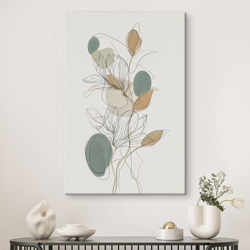 Feuillage doux au trait — intérieur 2