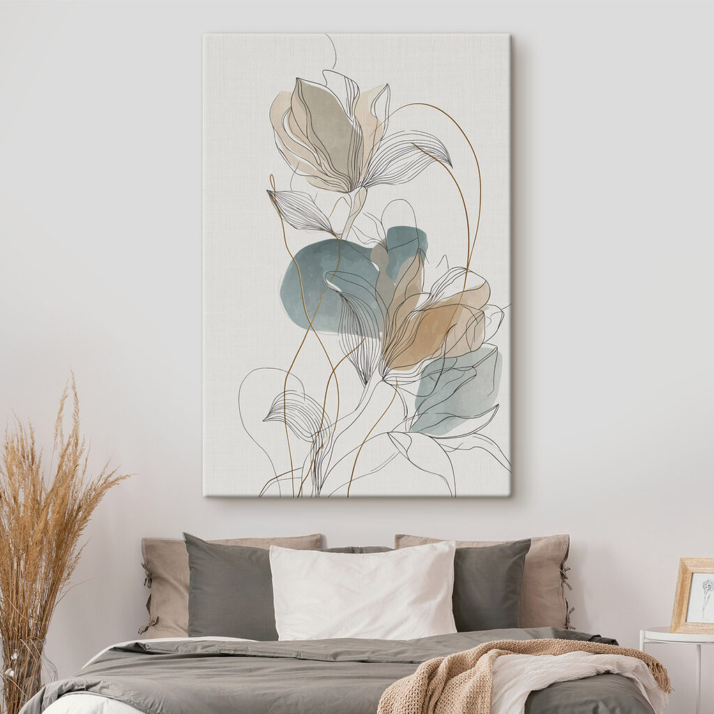 Feuilles translucides au trait — intérieur 1