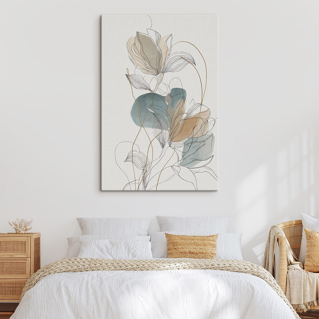 Feuilles translucides au trait — intérieur 2