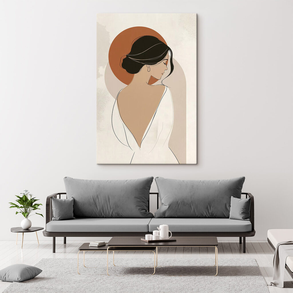 Robe blanche, cercle rouille — intérieur 1