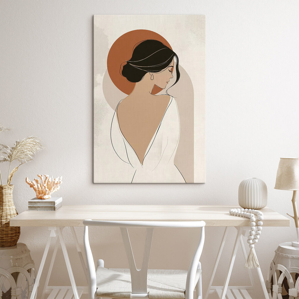 Robe blanche, cercle rouille — intérieur 2