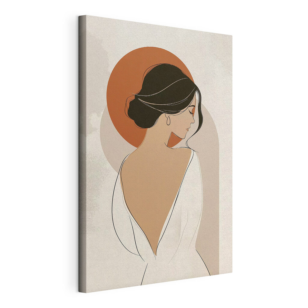 Robe blanche, cercle rouille — vue du produit