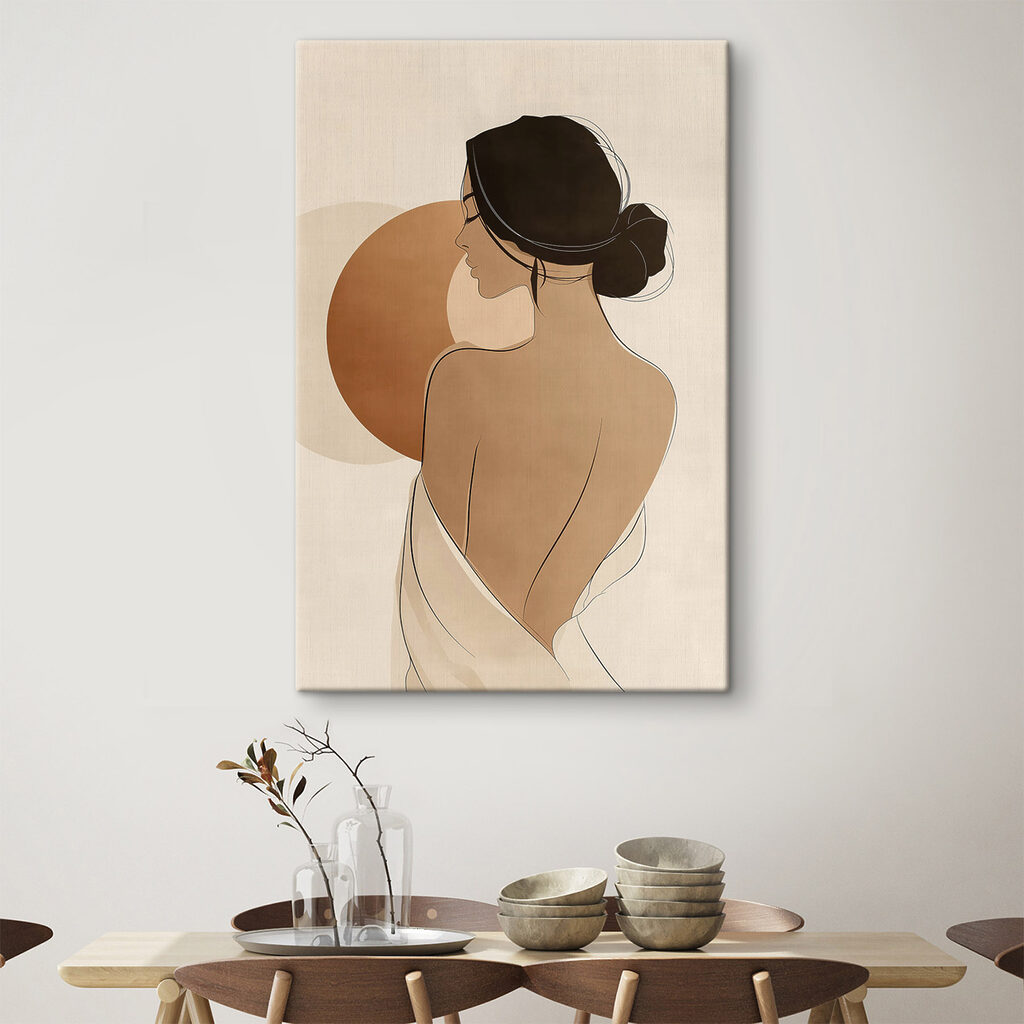 Dos nu sur terracotta dans un intérieur