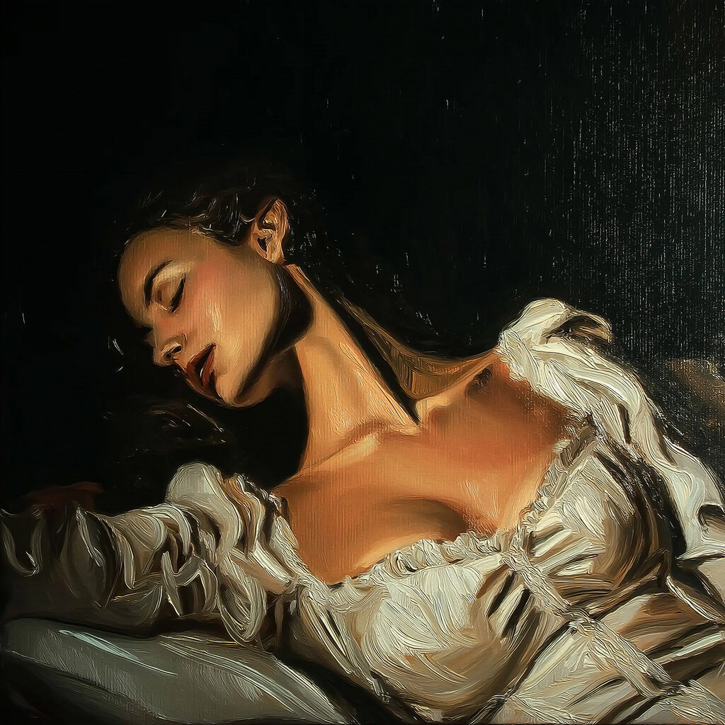 Femme à contre-jour — motif complet