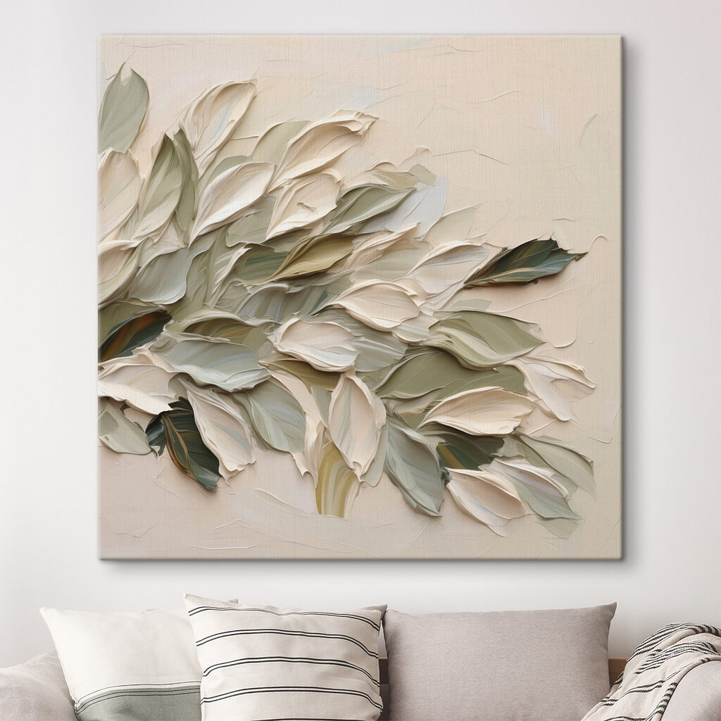 Feuilles sur crème chaud — intérieur 1