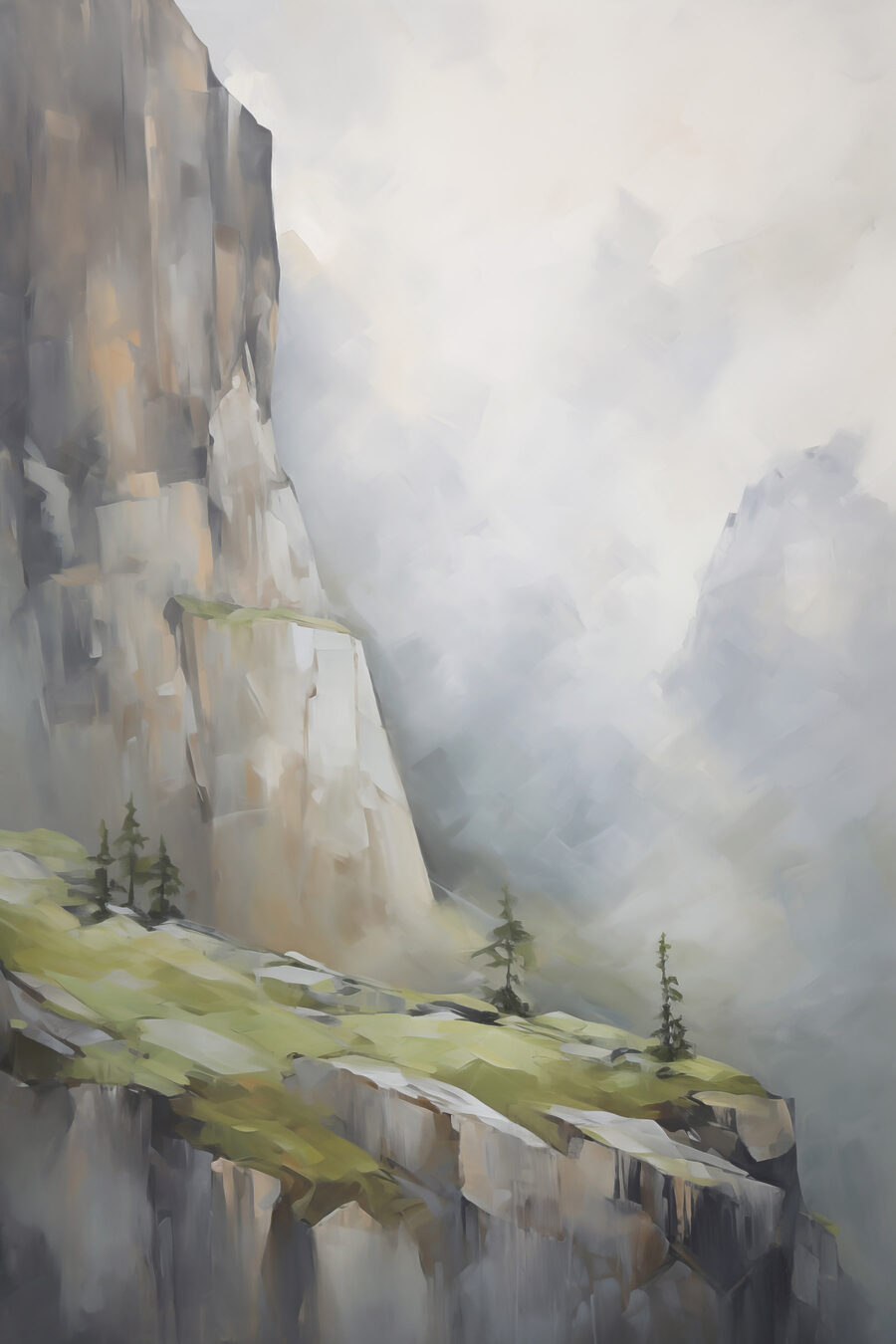 Brume sur les falaises — motif complet