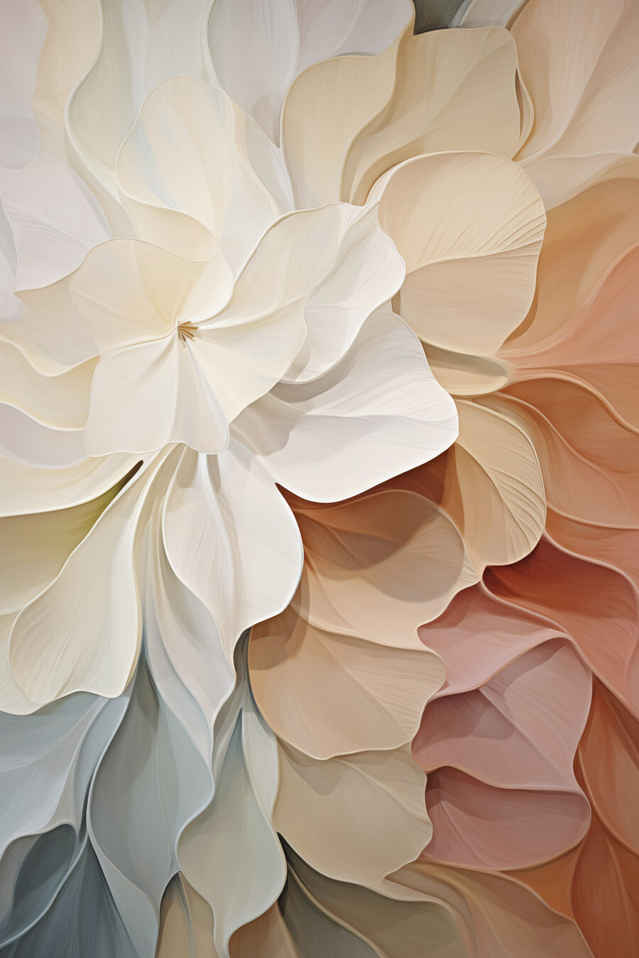 Pétales en tons pastel — motif complet