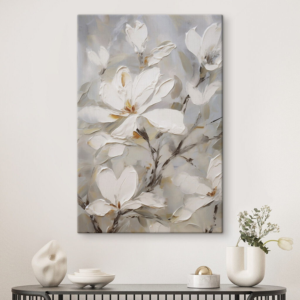 Fleurs aux bords peints — intérieur 1