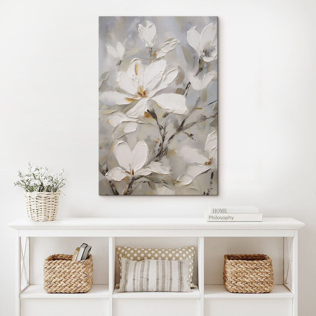Fleurs aux bords peints — intérieur 2