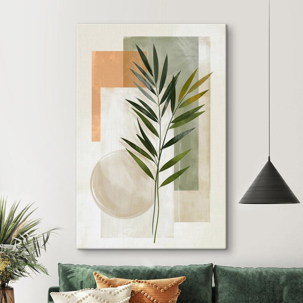 Palme et rectangles verts — intérieur 1