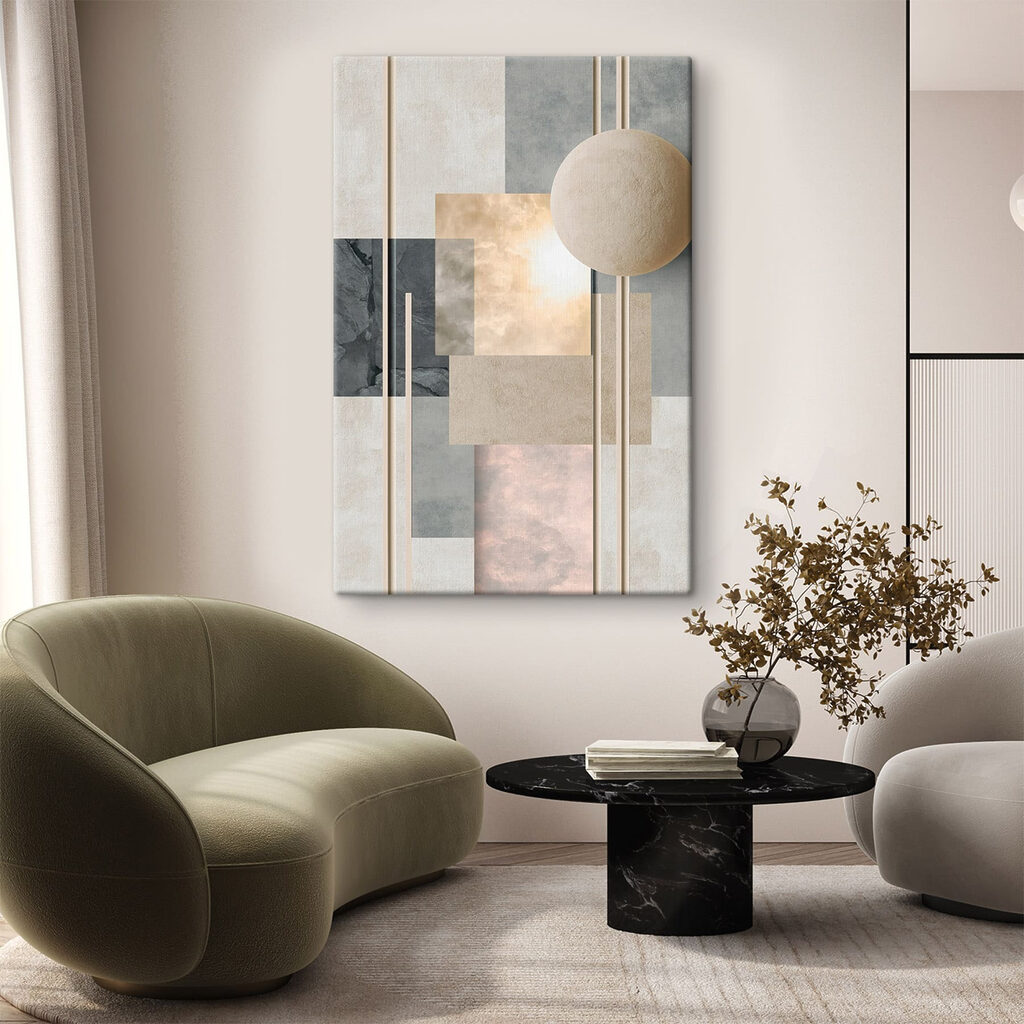 Sphère sable et aplats — intérieur 2