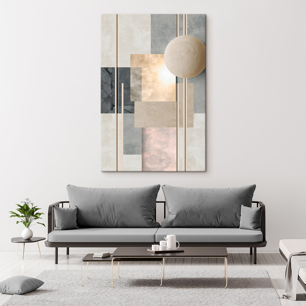 Sphère sable et aplats — intérieur 1