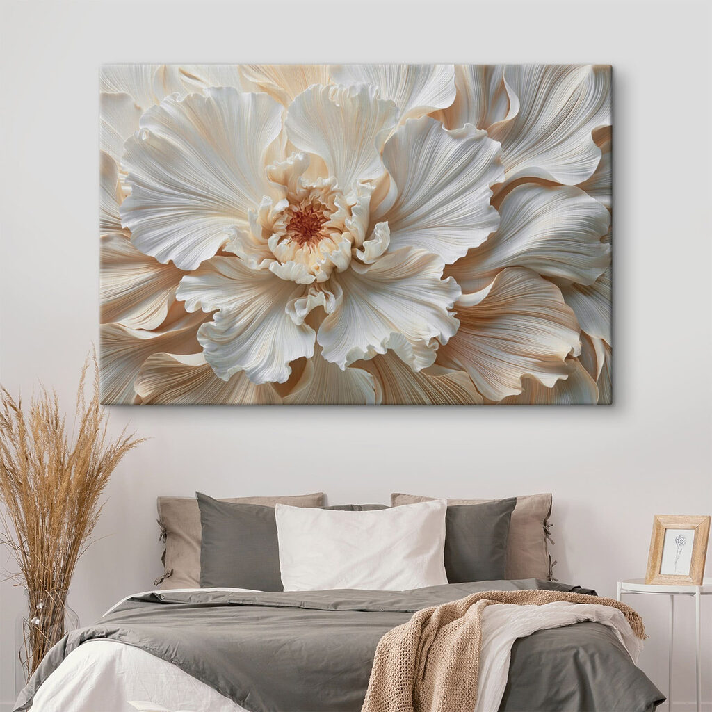 Fleur blanche ondulée — intérieur 2