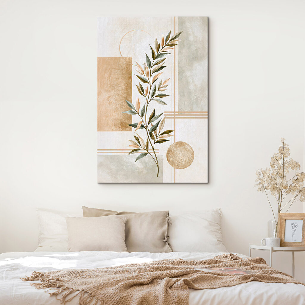 Branche d’olivier, aplats dorés — intérieur 2