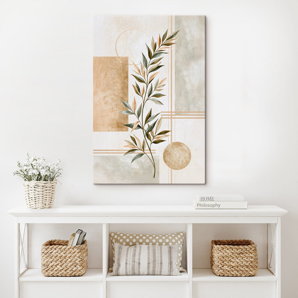 Branche d’olivier, aplats dorés — intérieur 1