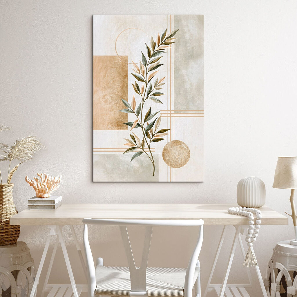 Branche d’olivier, aplats dorés — intérieur 3