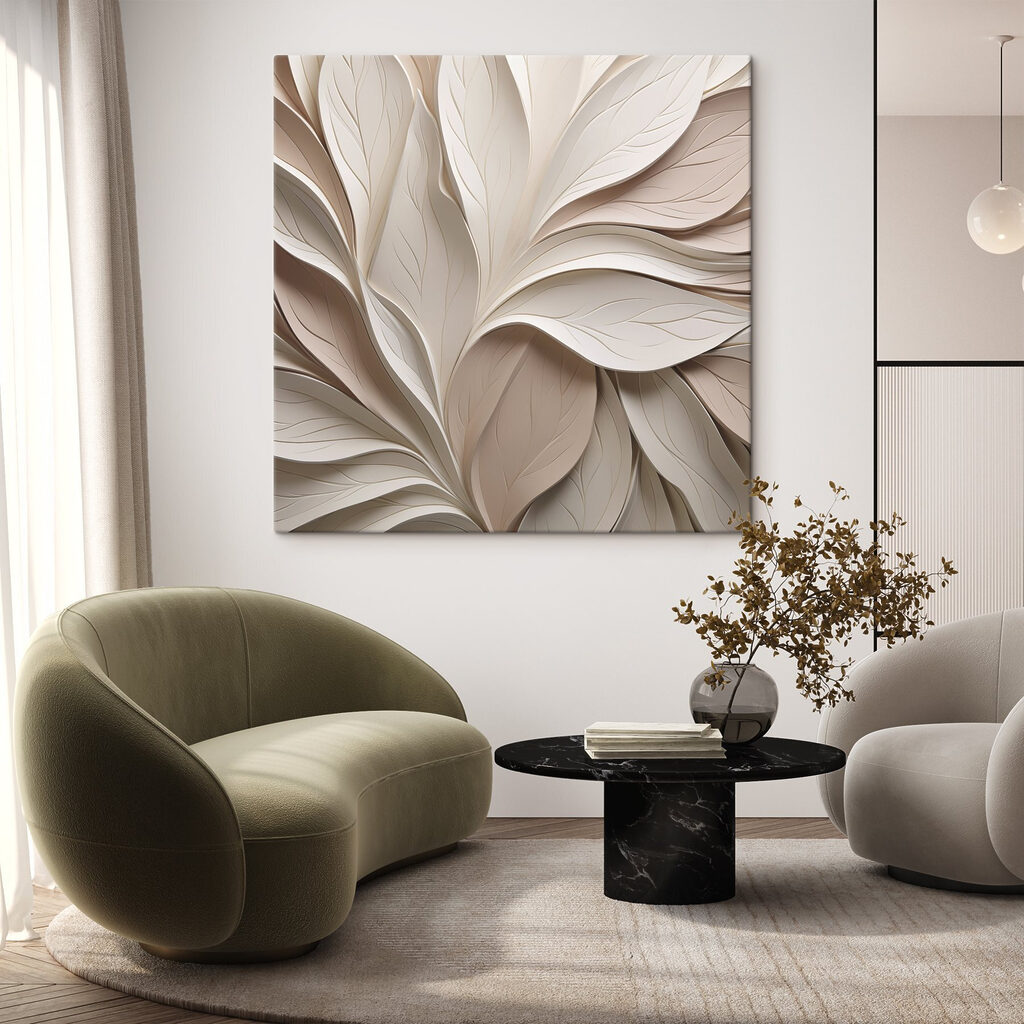 Rameaux blancs nervurés — intérieur 1