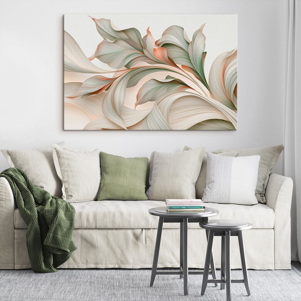 Feuillage ondulant pastel — intérieur 3