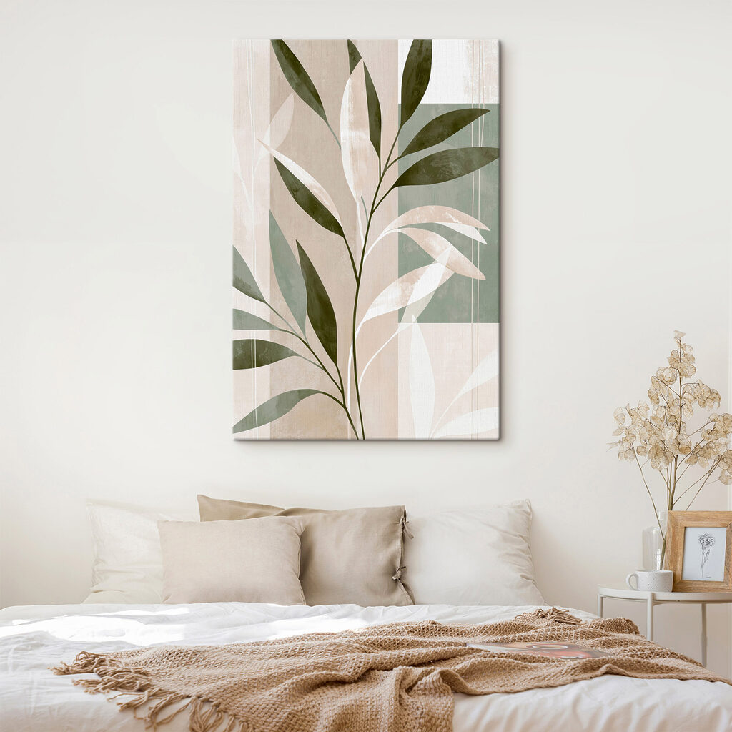 Brindilles blanches et olive — intérieur 1