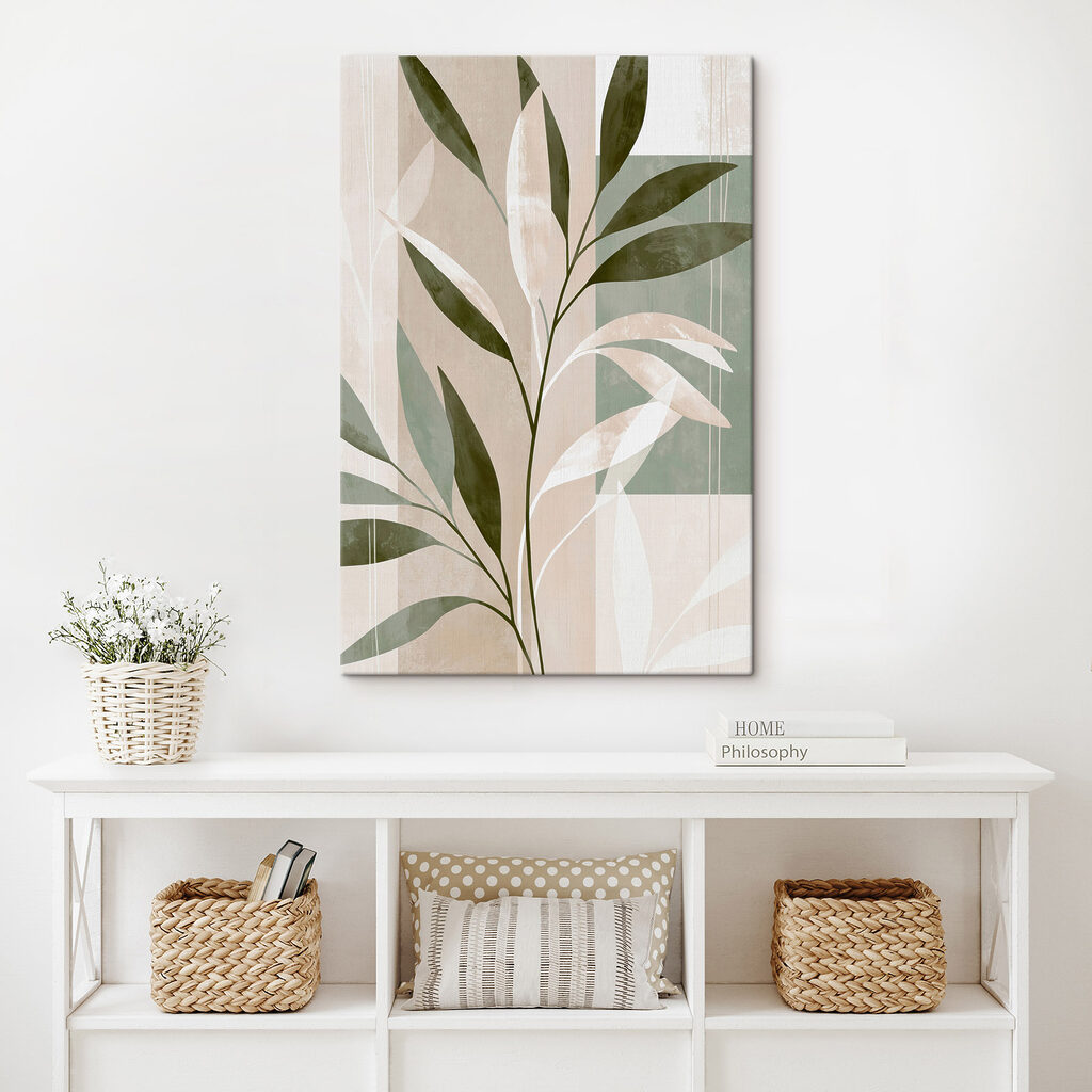 Brindilles blanches et olive — intérieur 3