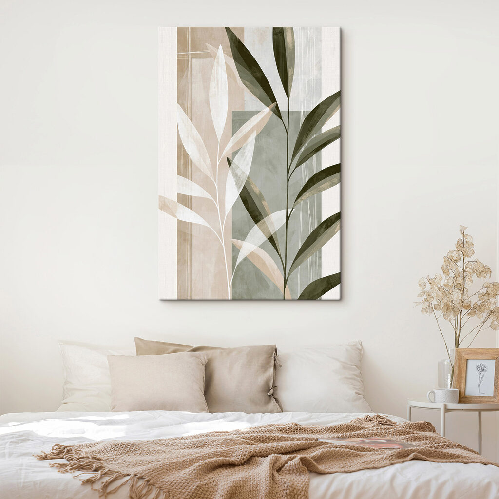 Branches vertes sur blanc — intérieur 2