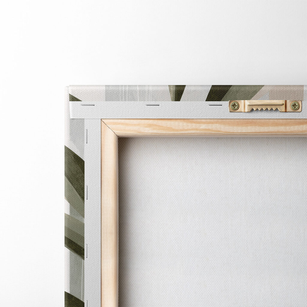 Branches vertes sur blanc — dos