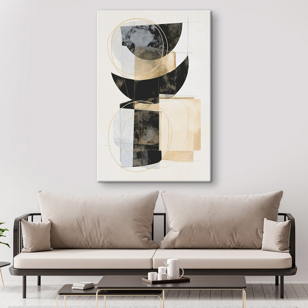 Demi-cercles et lignes dorées — intérieur 2