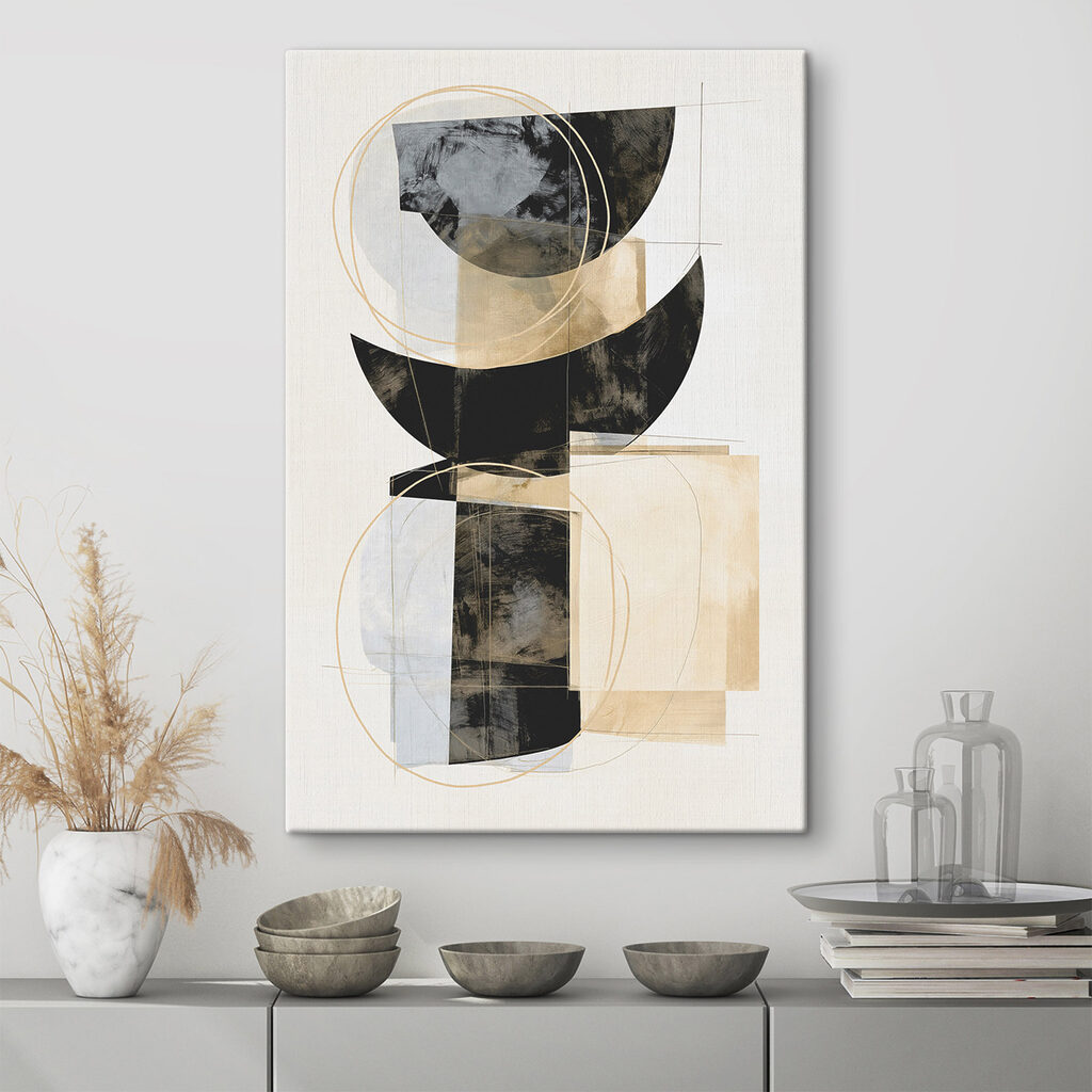 Demi-cercles et lignes dorées — intérieur 3