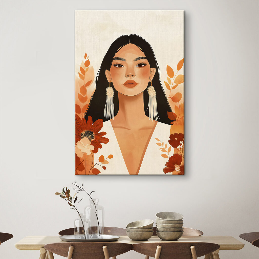 Pendants d’oreilles et fleurs — intérieur 2