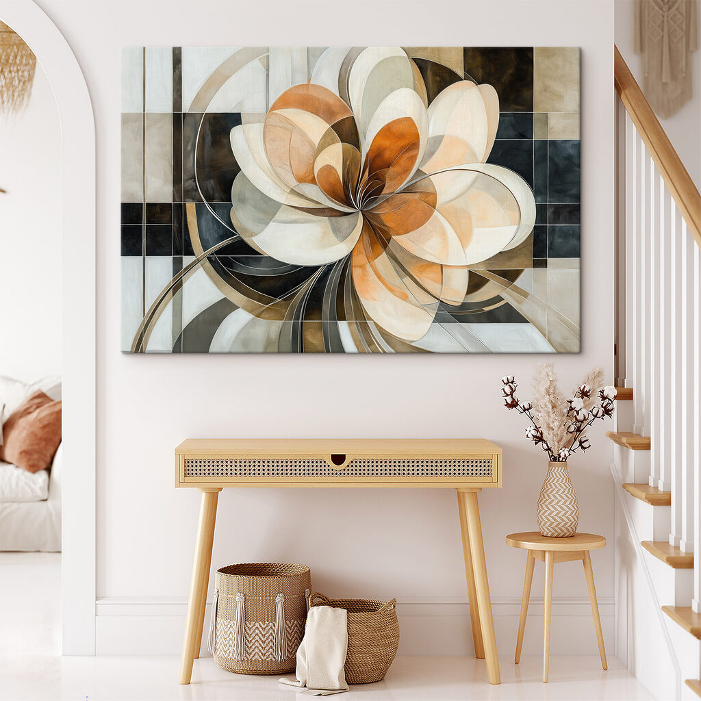 Fleur géométrique et ocre — intérieur 2