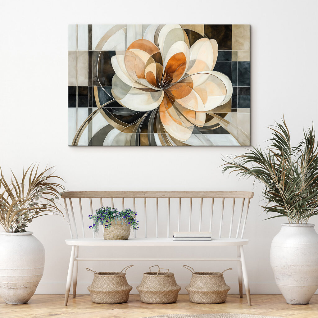 Fleur géométrique et ocre — intérieur 1