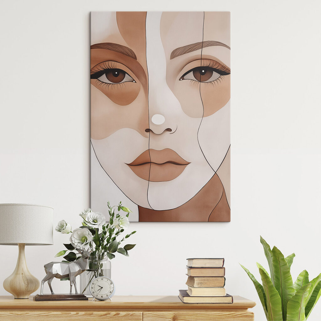 Regard doux en pastel dans un intérieur