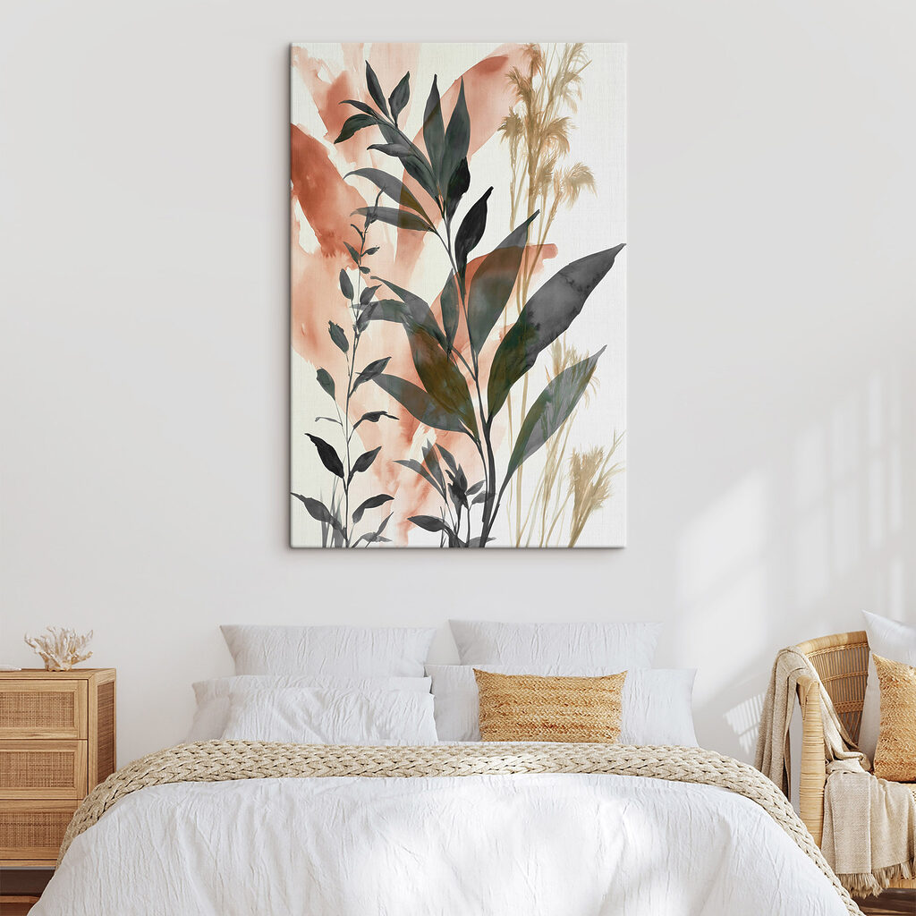 Rameaux verts et terracotta — intérieur 1