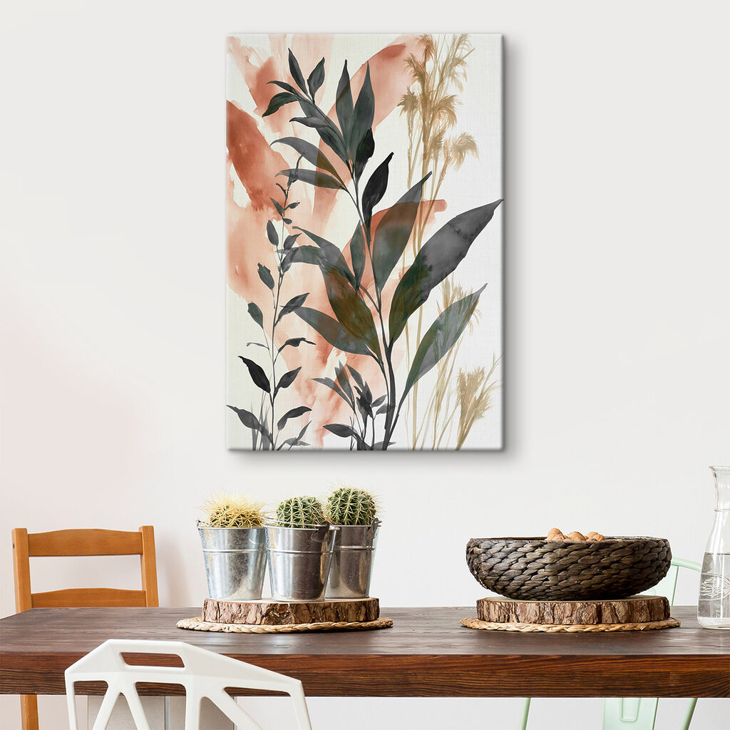 Rameaux verts et terracotta — intérieur 2