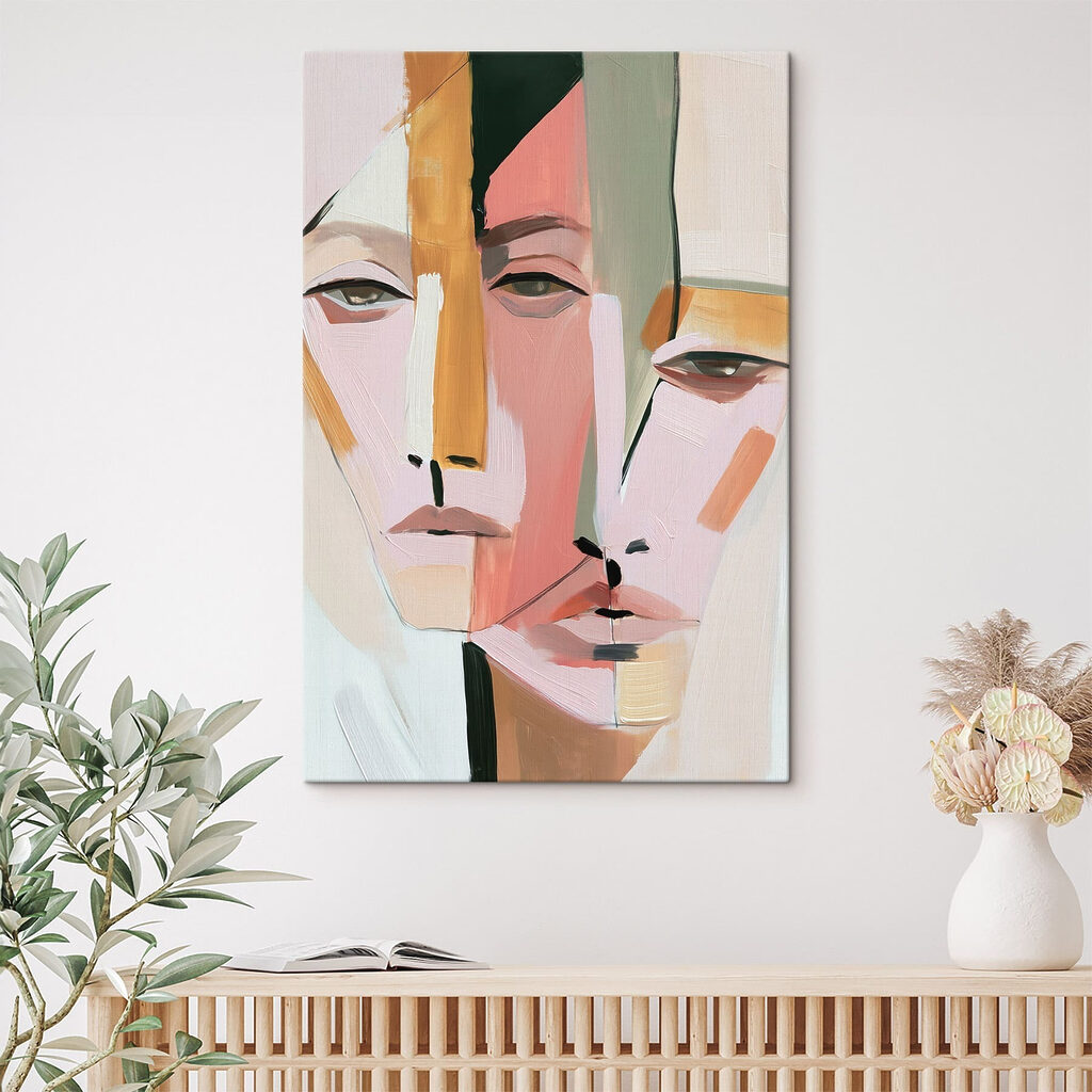 Visages féminins en pastel — intérieur 3