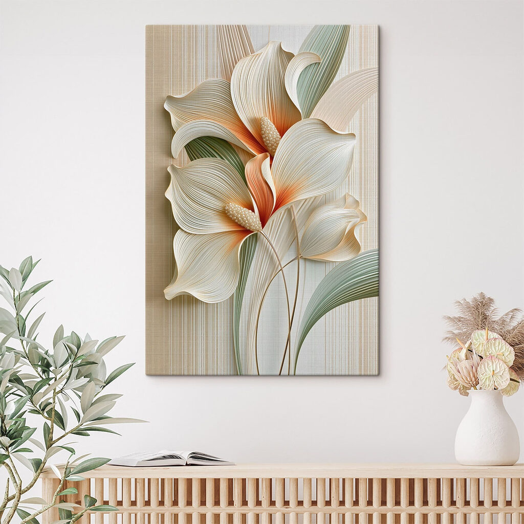 Corolles crème sur vert — intérieur 1