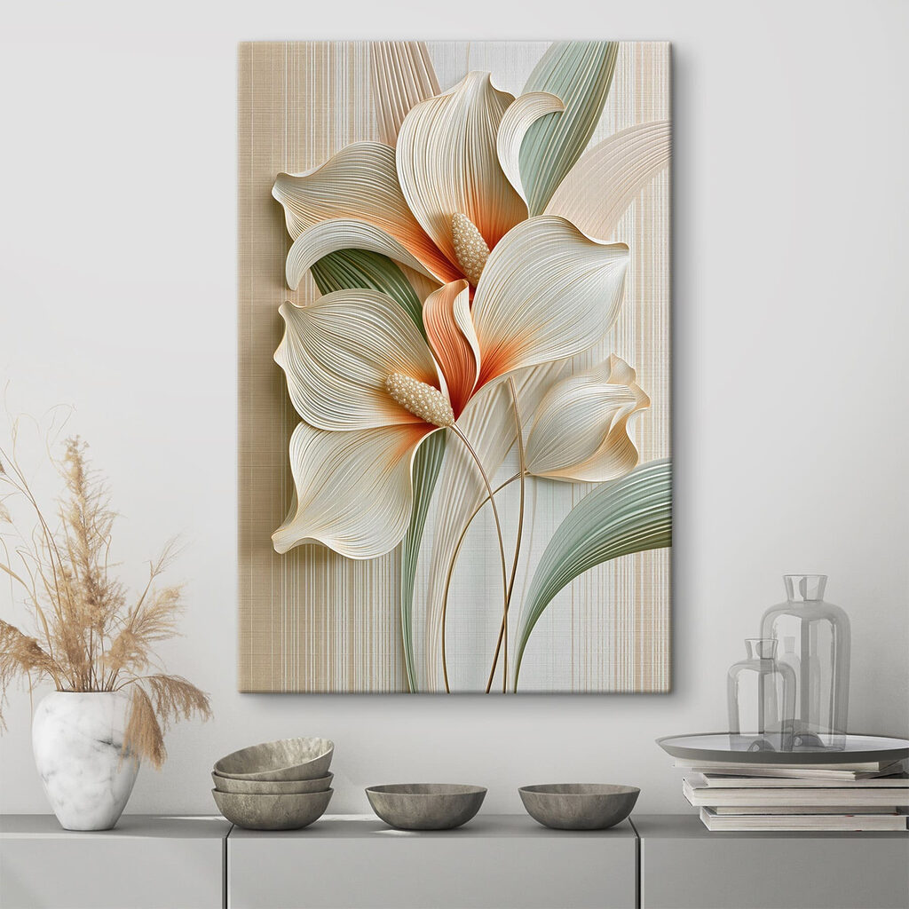 Corolles crème sur vert — intérieur 3