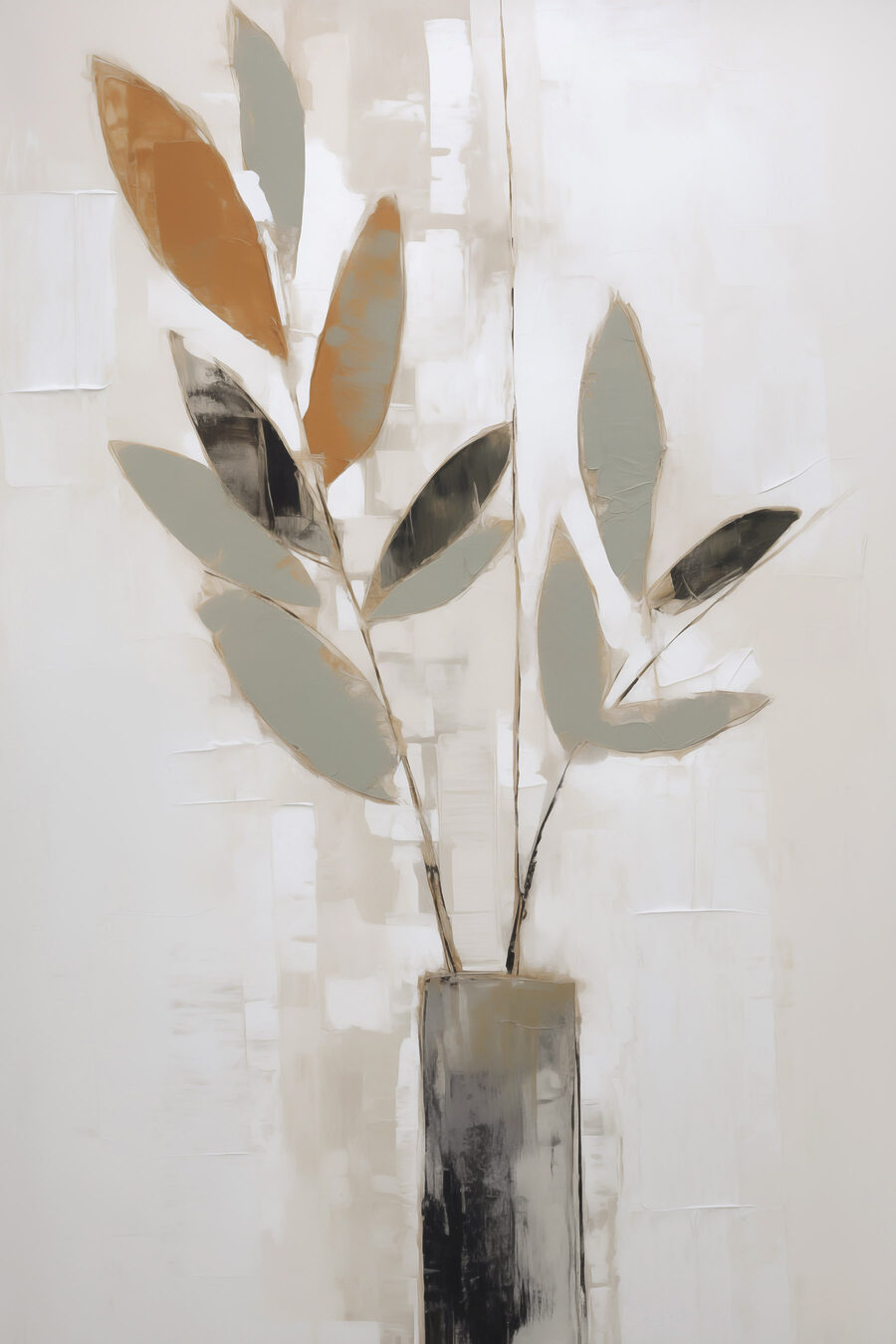Rameau dans un vase — motif complet